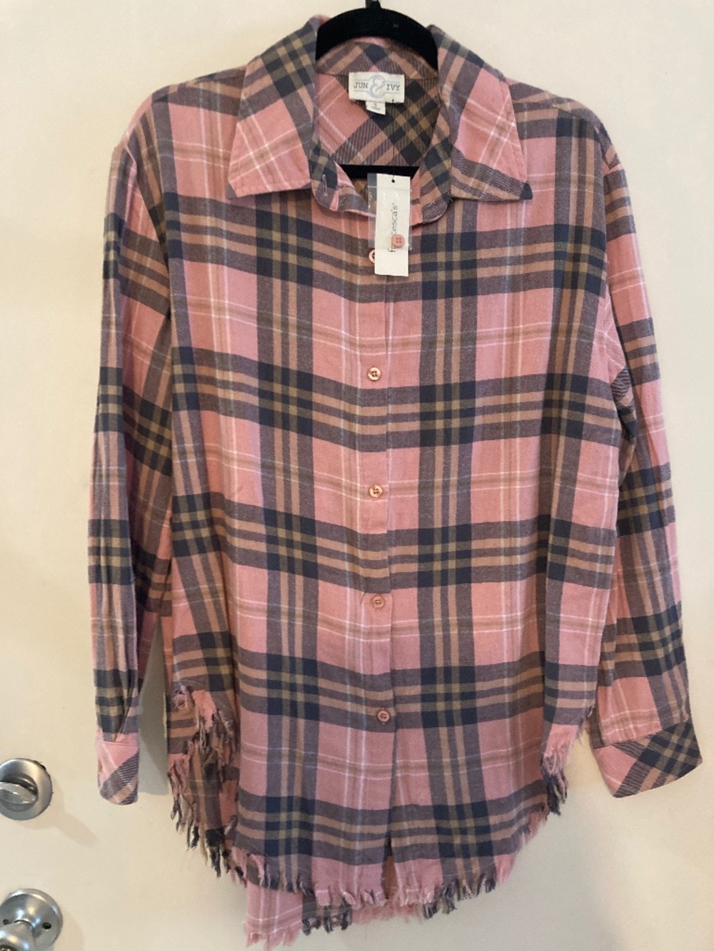Jun & Ivy Pink flannel